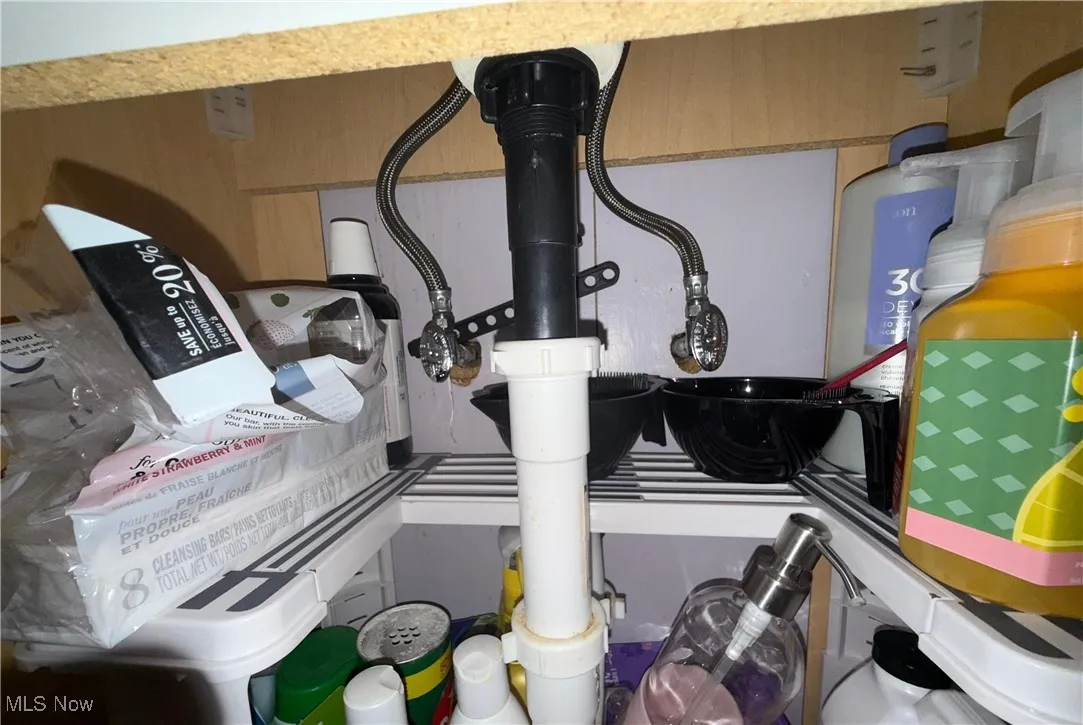 Kitchen view of plumbing