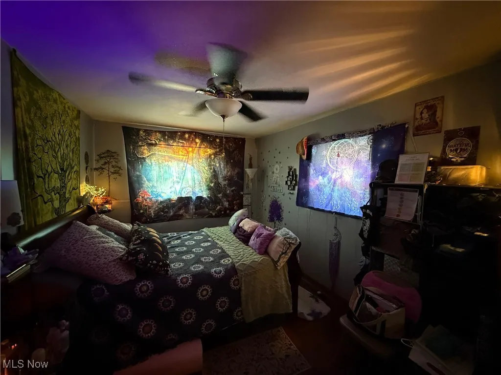 Bedroom with ceiling fan