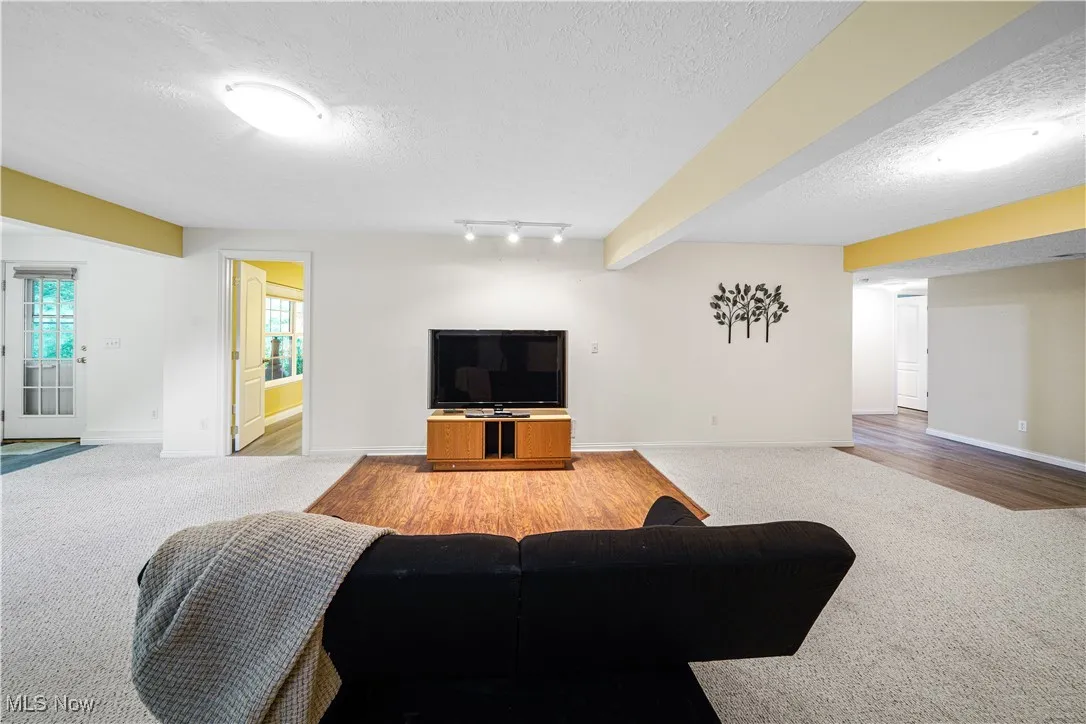 recreation room in walk out basement