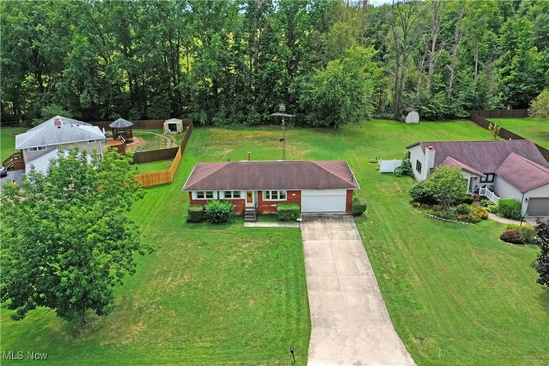 View from above of property
