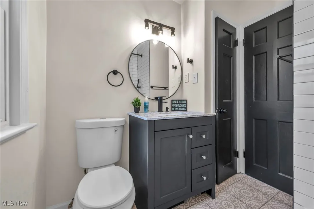 Fully renovated bathroom on the main floor.