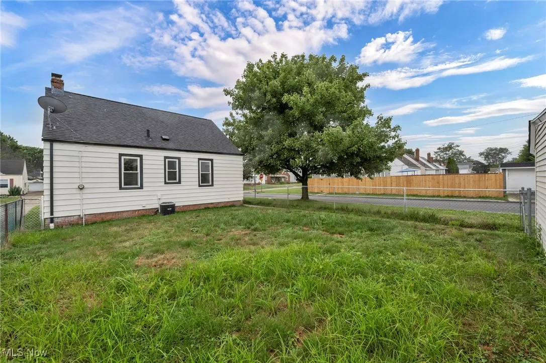 Fenced in back yard