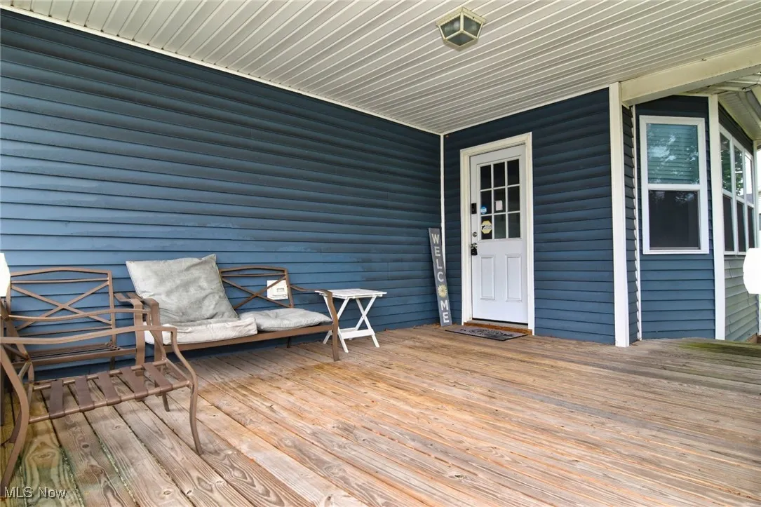 View of wooden deck