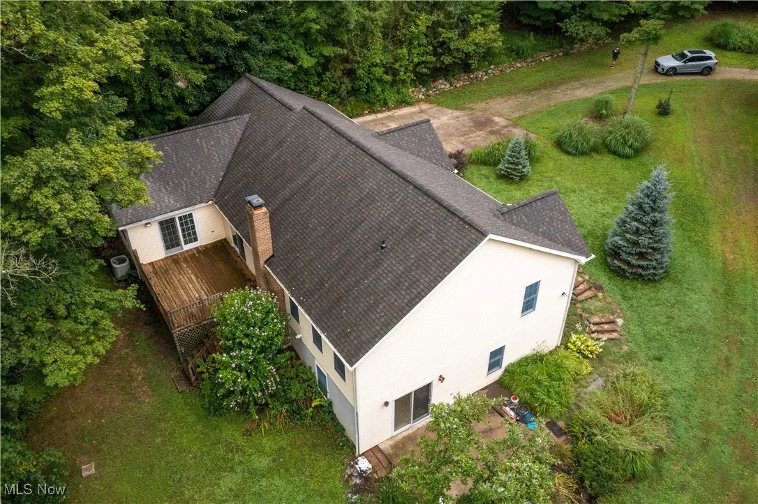 View from above of property