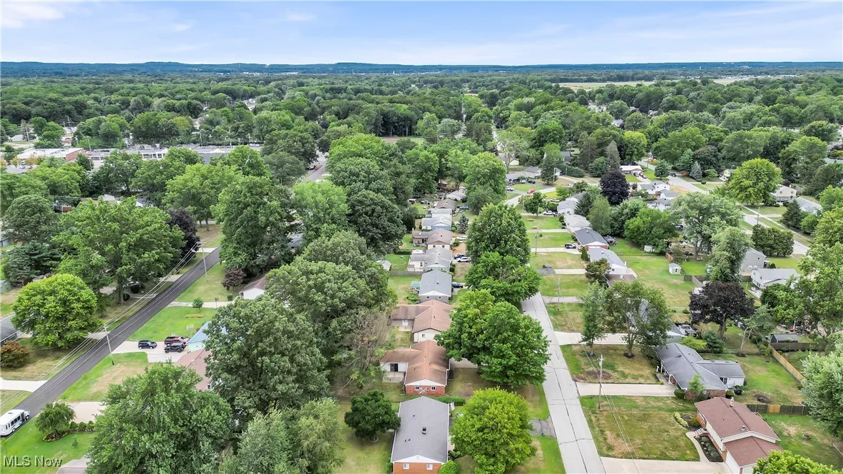 Aerial view of residential area