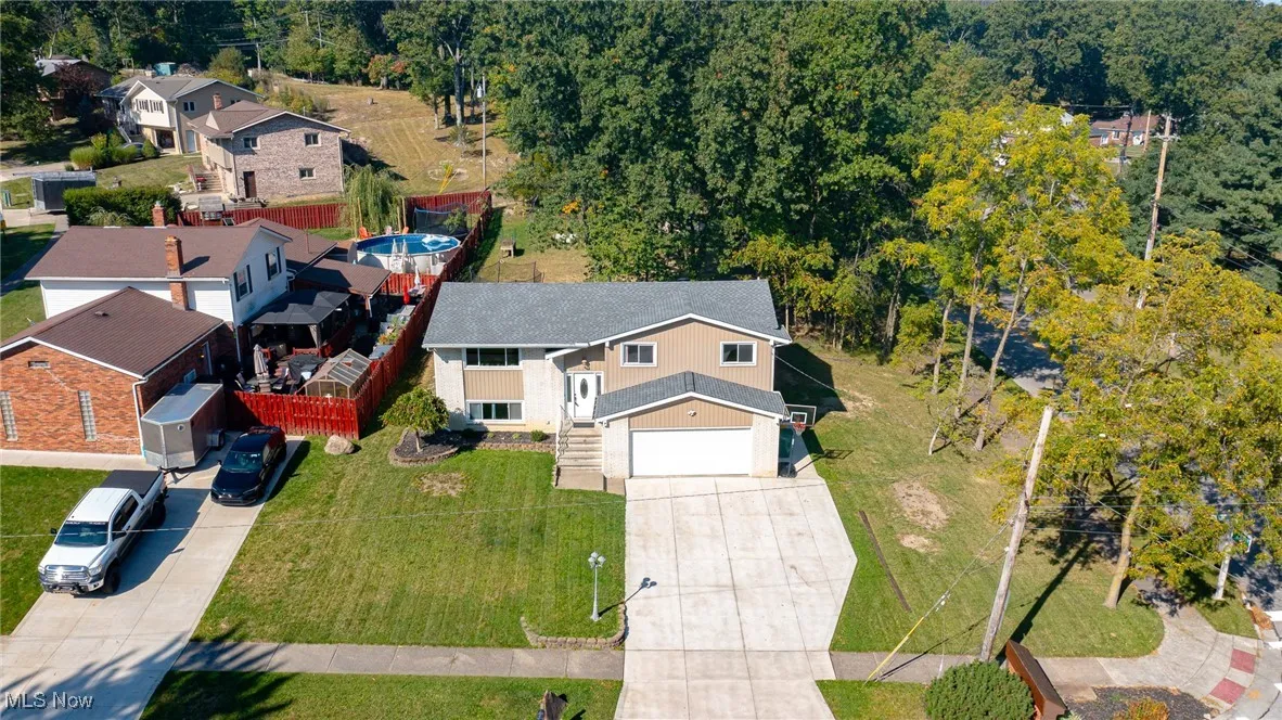 View from above of property