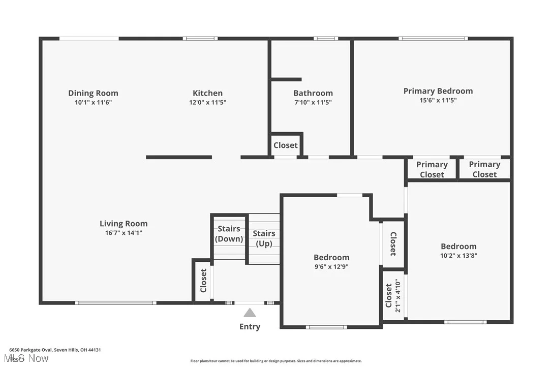 View of upper level floor plan