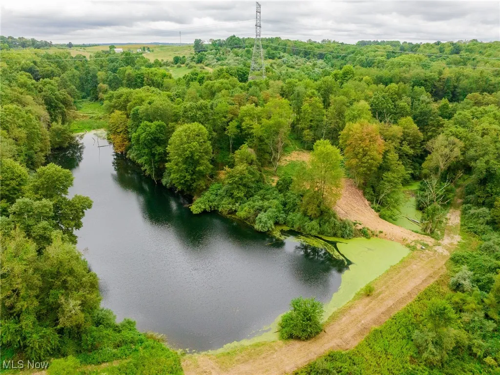 Aerial view of a large body of water