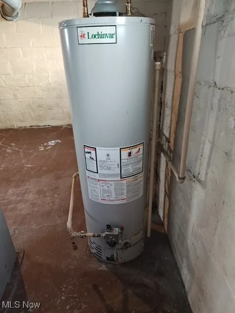 Utilities with gas water heater