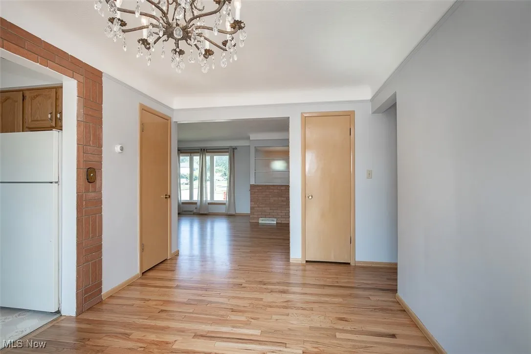 Dining room overlooking living room.
