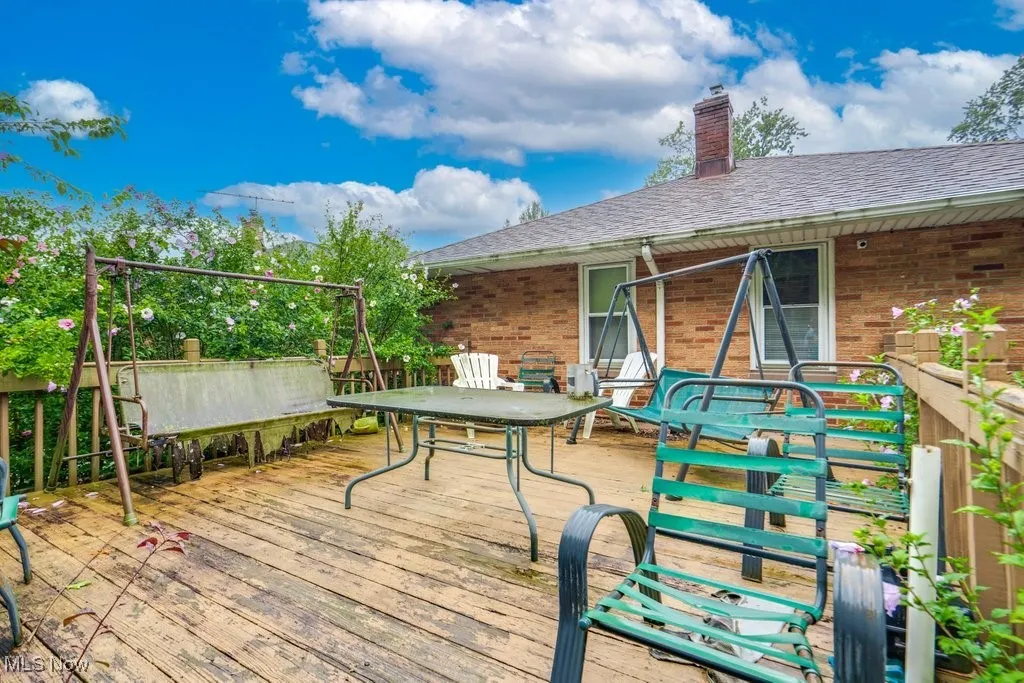 View of wooden deck