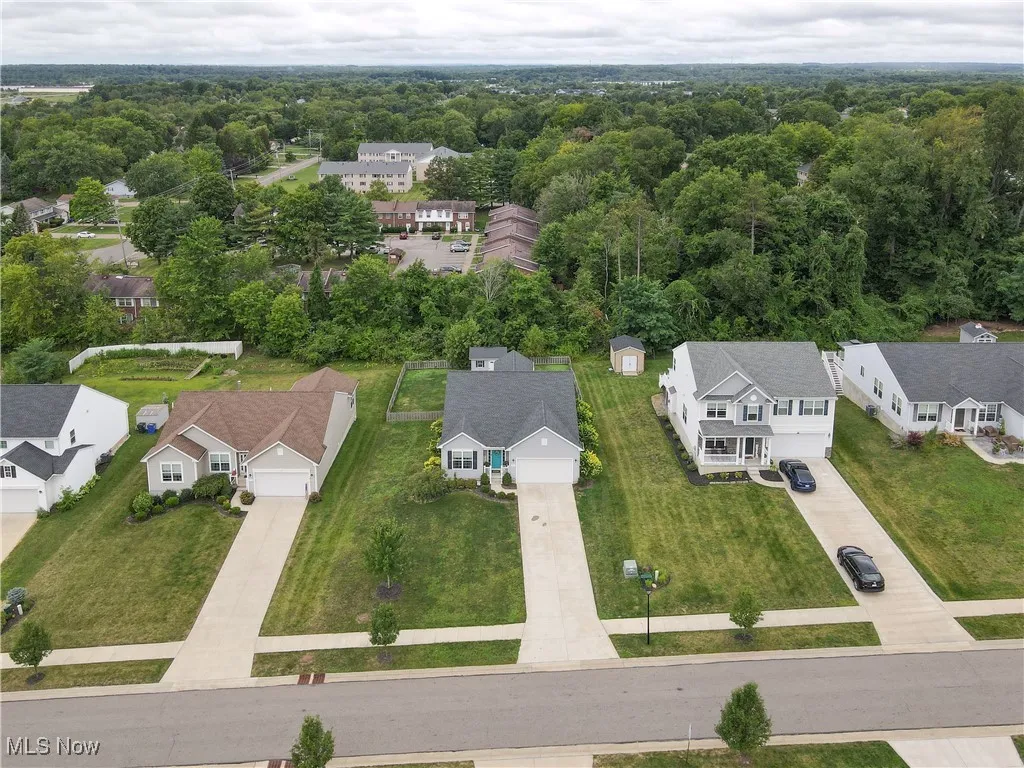 Aerial view of residential area