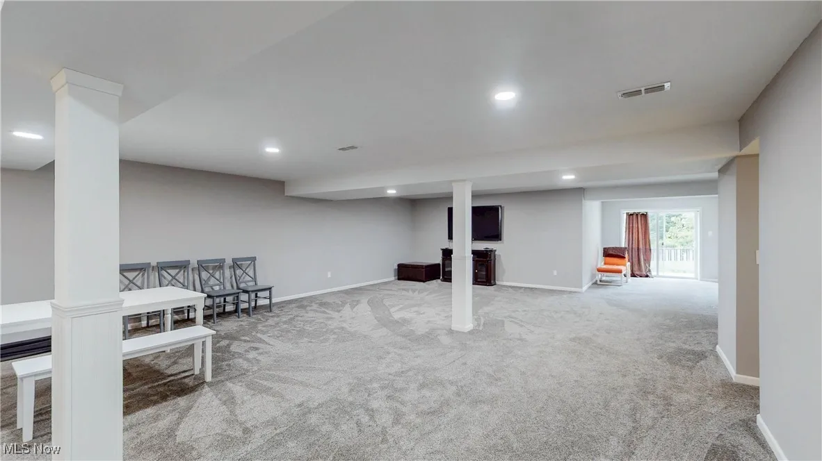 Rec room with walk out