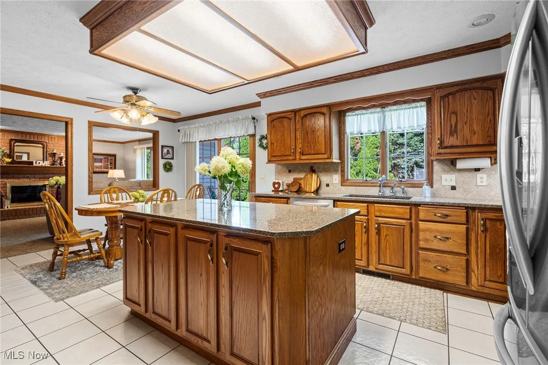 Kitchen with island.