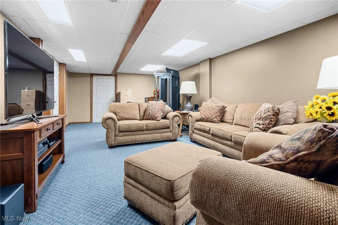 Finished rec room in basement.