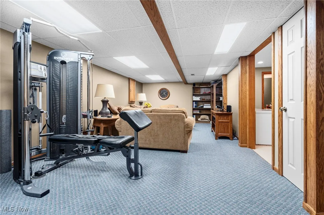 Finished rec room in basement.