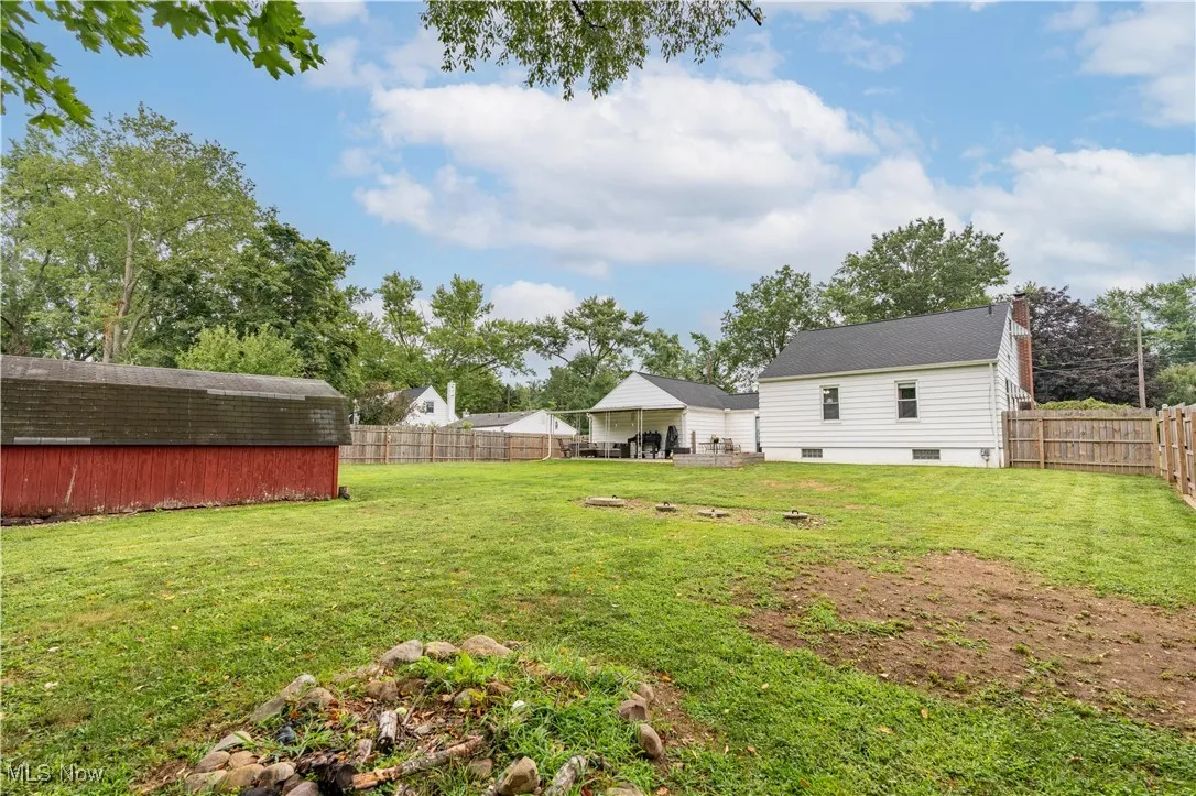 View of fenced in double-wide Lot