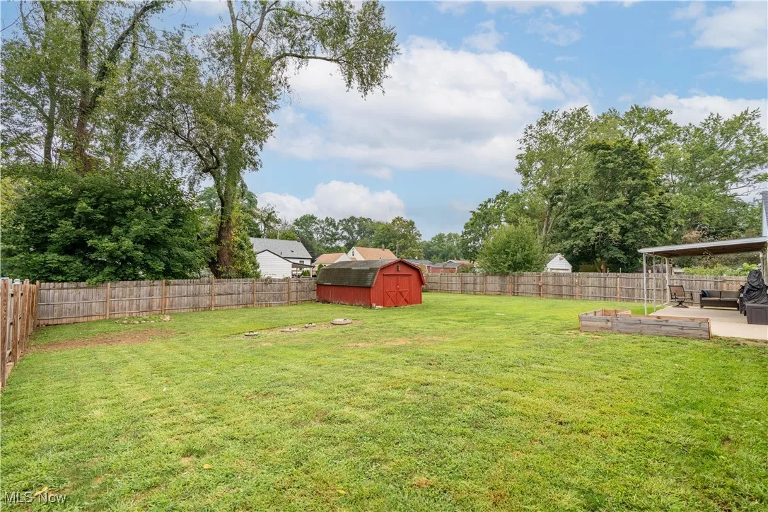 Backyard with large Shed