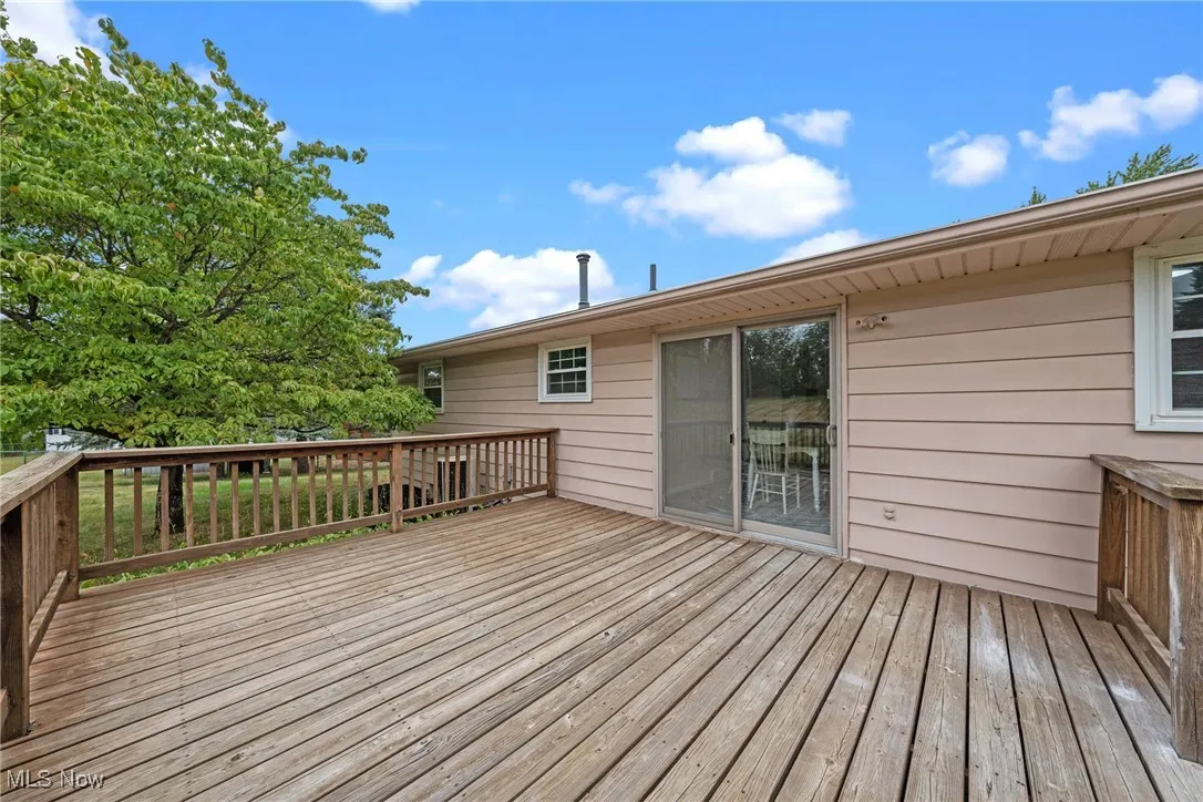 View of wooden deck