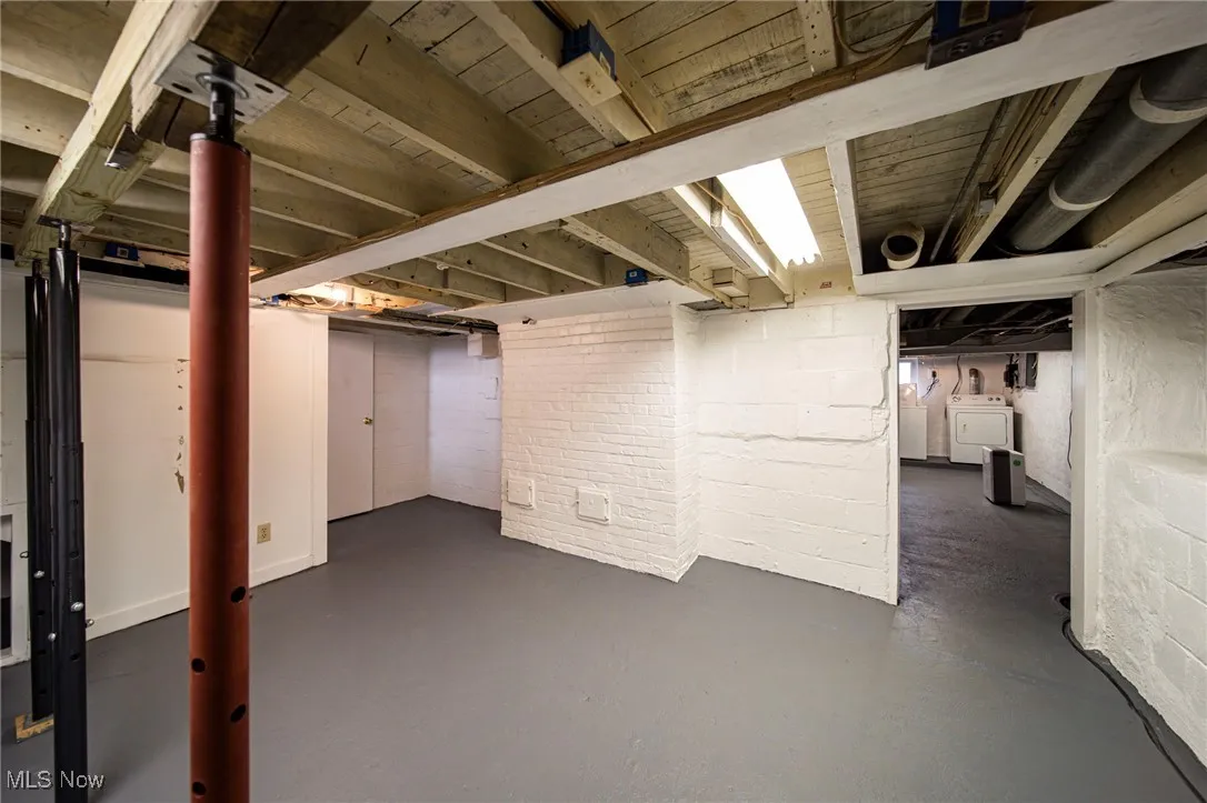View of unfinished below grade area