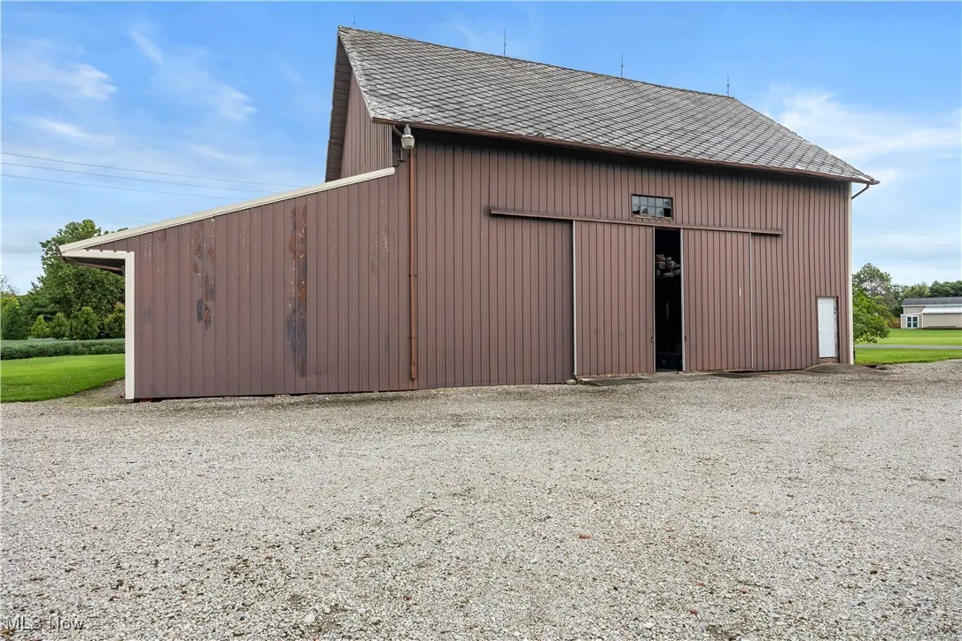 View of pole building