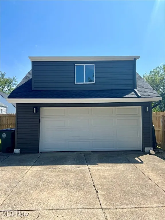 Garage with driveway
