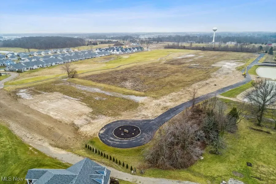 Aerial perspective of suburban area