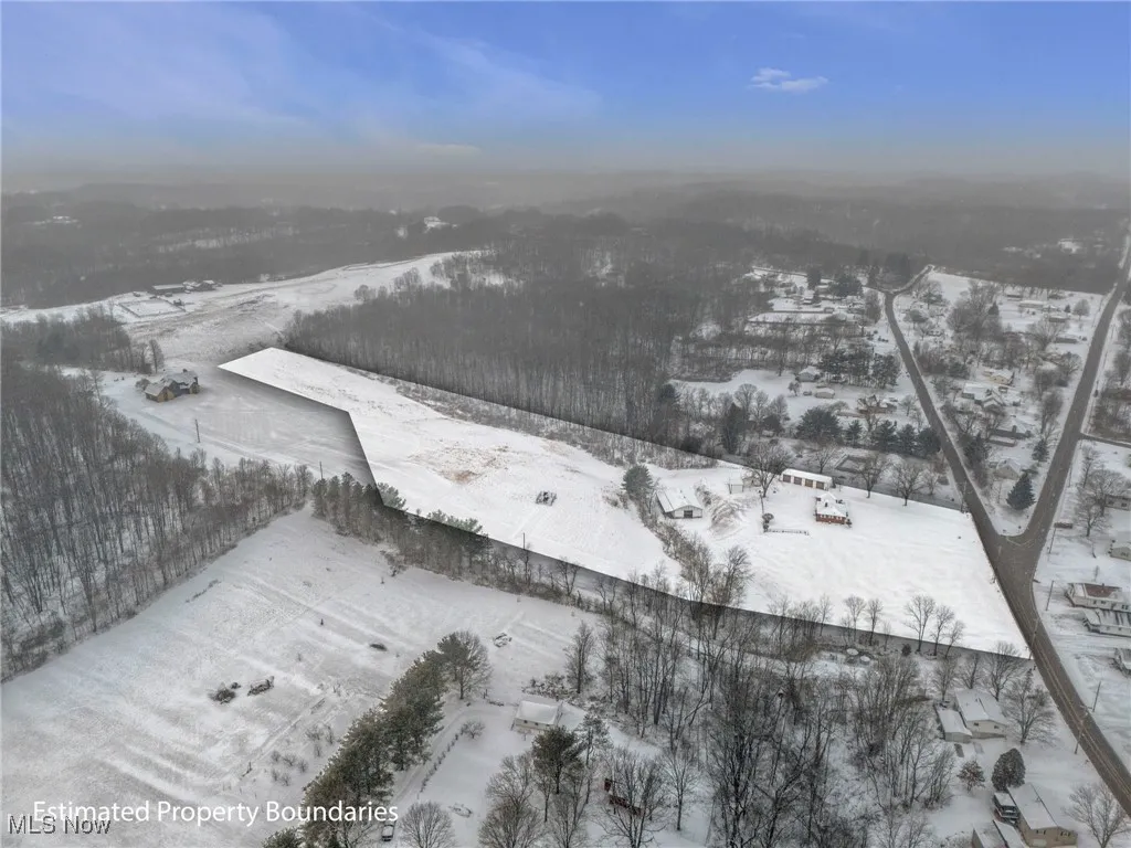 aerial view with estimated property lines