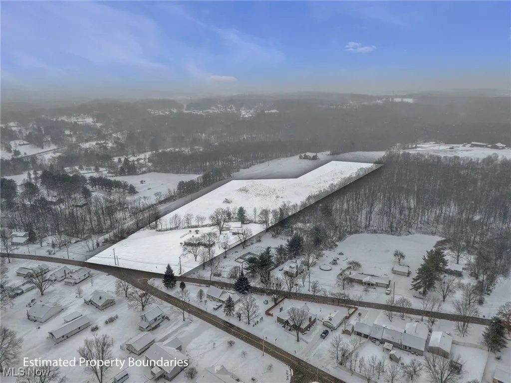 aerial view with estimated property lines