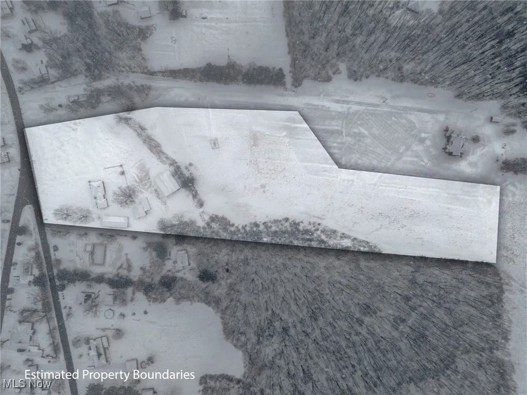 aerial view with estimated property lines