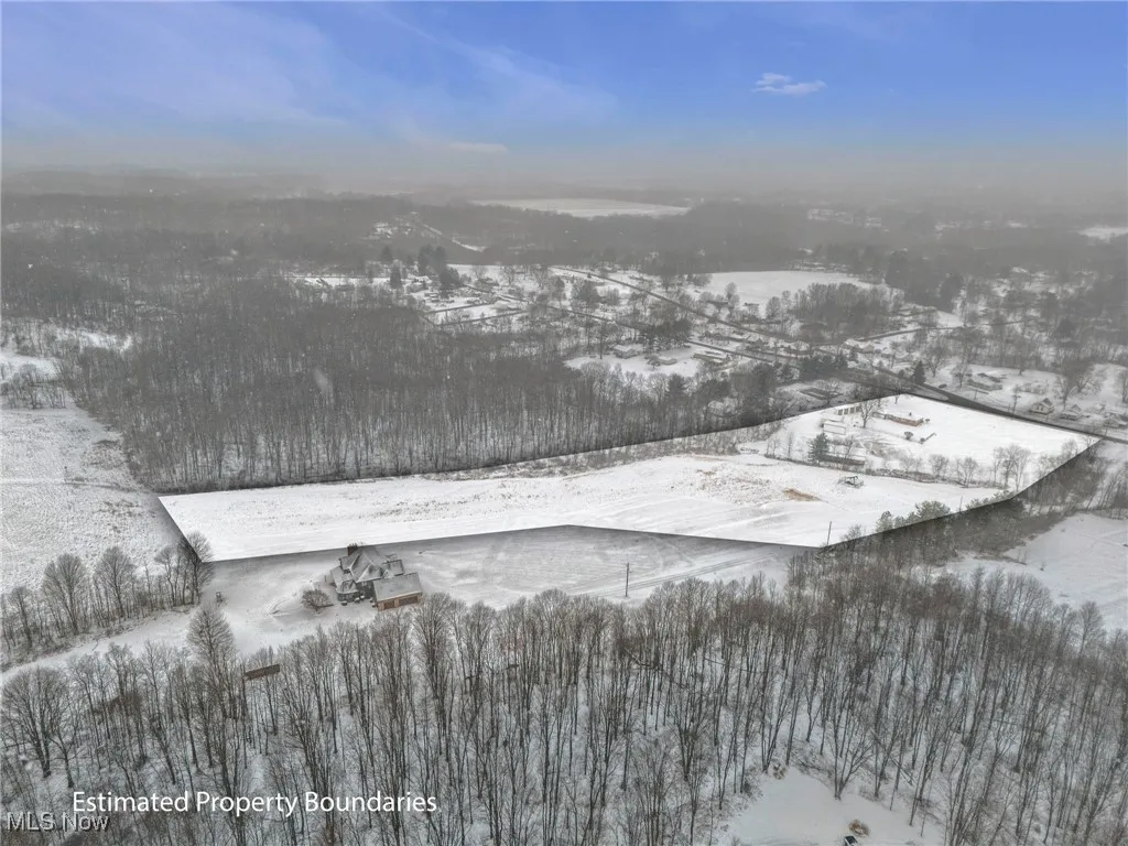 aerial view with estimated property lines