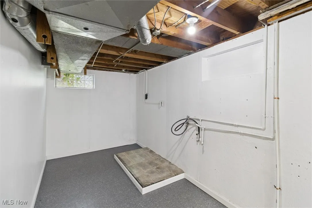 Basement with baseboards