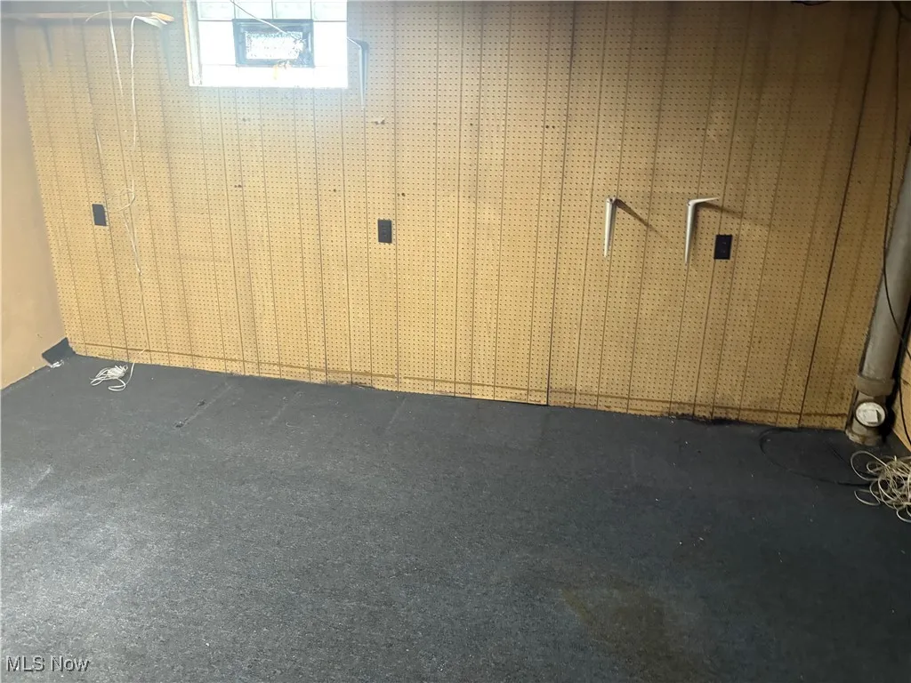 Below grade area featuring carpet flooring