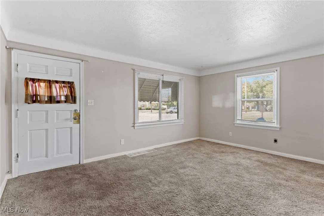 Carpeted front entryway