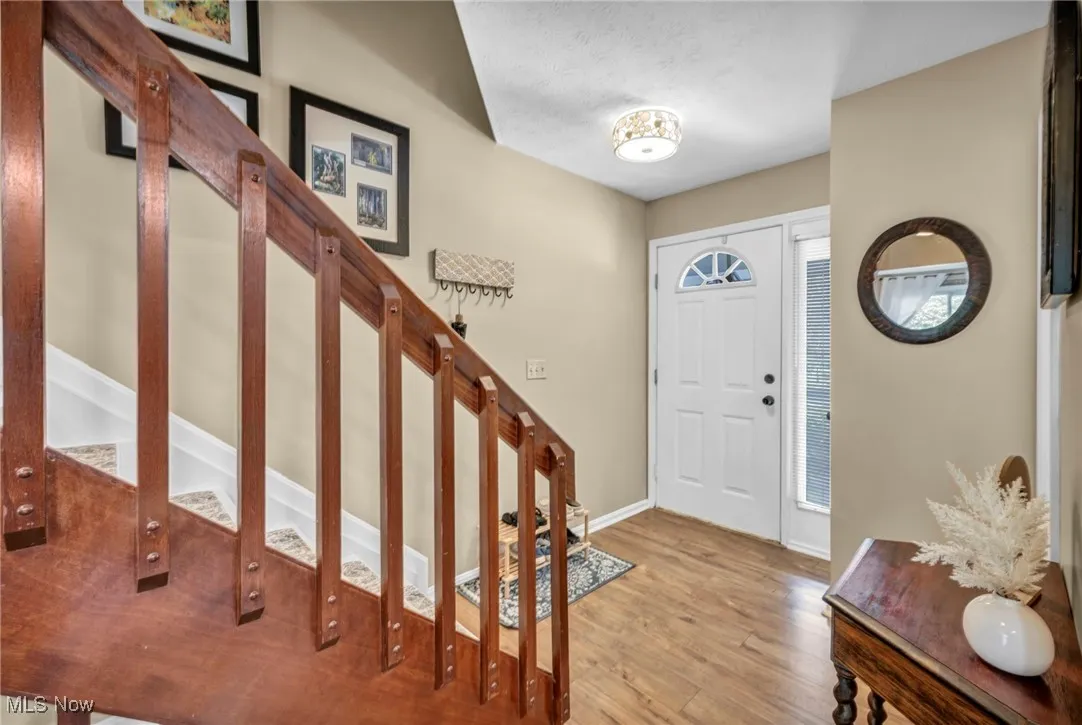 Entrance door with stairway