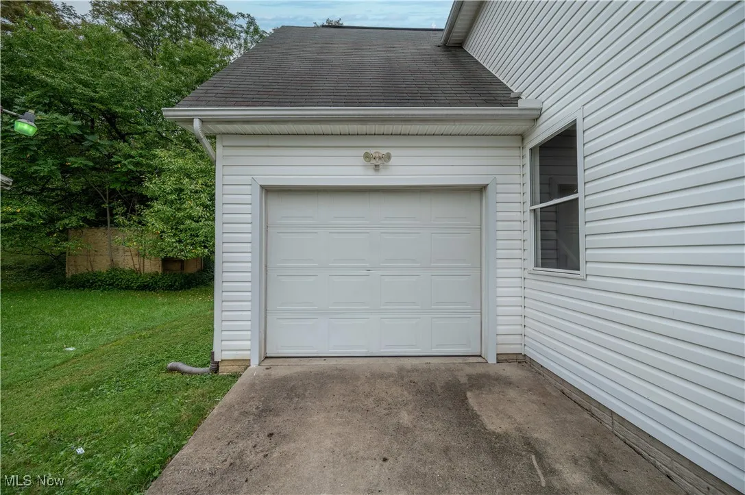 Garage with driveway