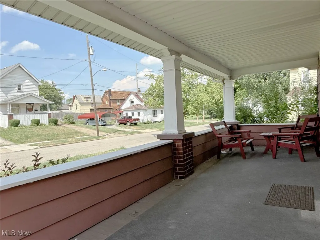 Porch featuring a residential view