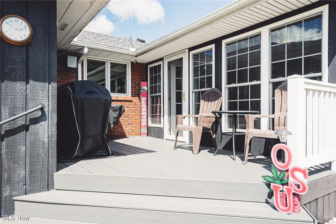 Deck featuring grilling area