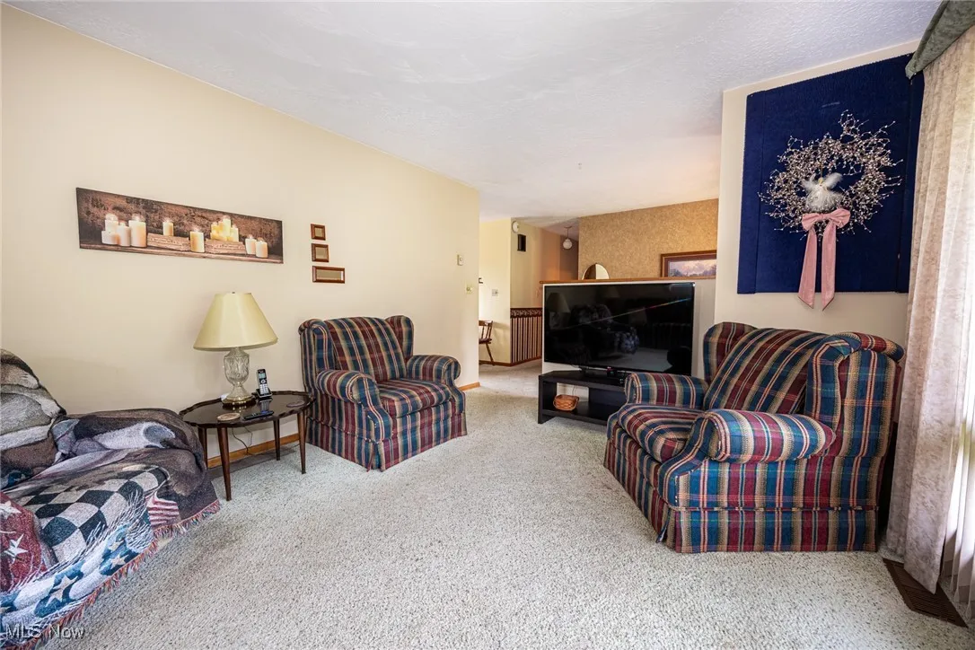 View of carpeted living room