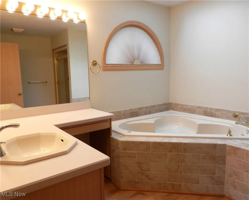 Primary bath with tub, and shower
