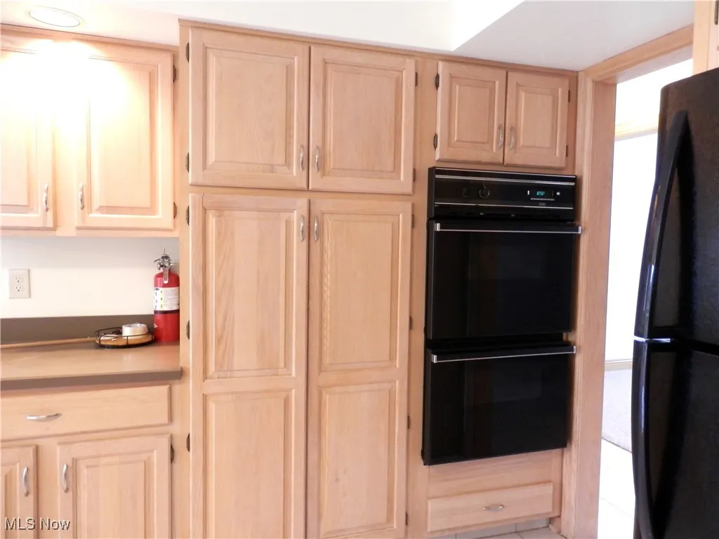 Kitchen with pantry cabinets
