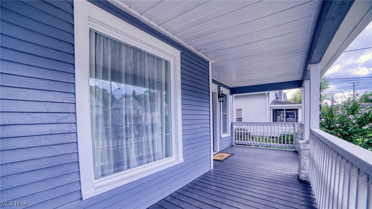 View of covered porch