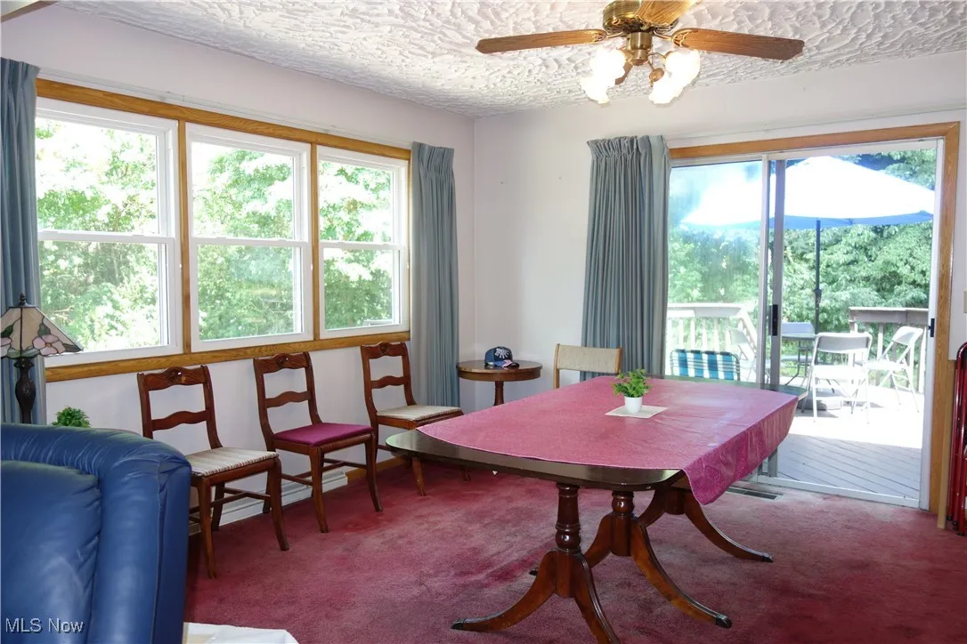 Large Formal Dining Room w/ sliders to the Back yard Decking
