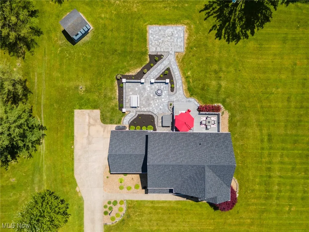 Ariel view of property