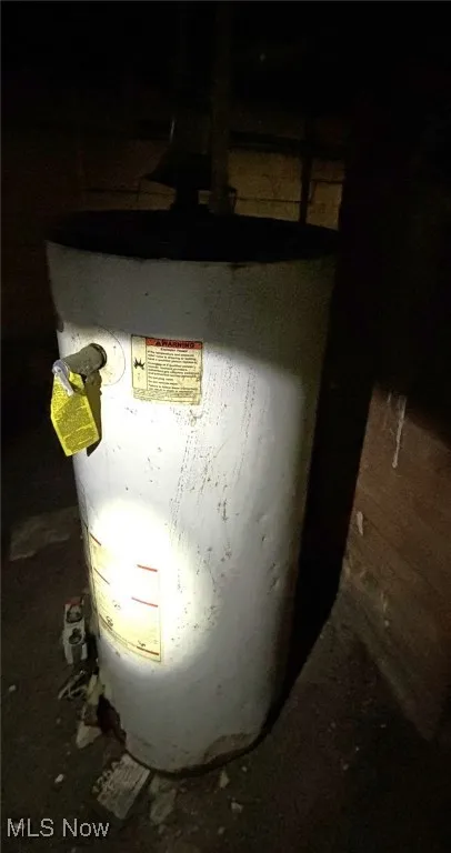 Utility room with gas water heater