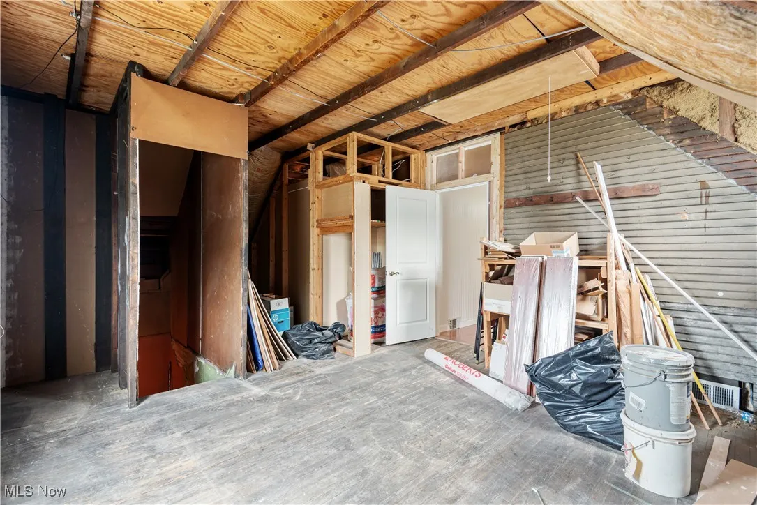 View of unfinished attic