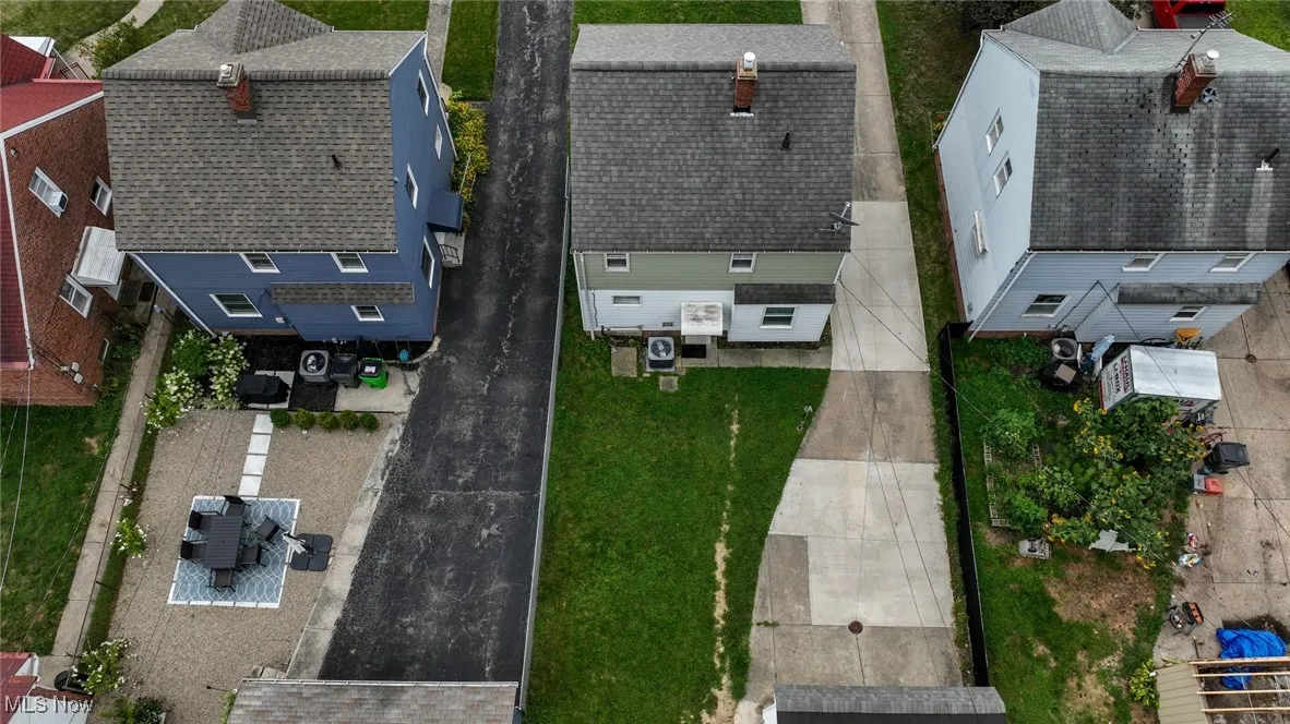 Aerial view of residential area