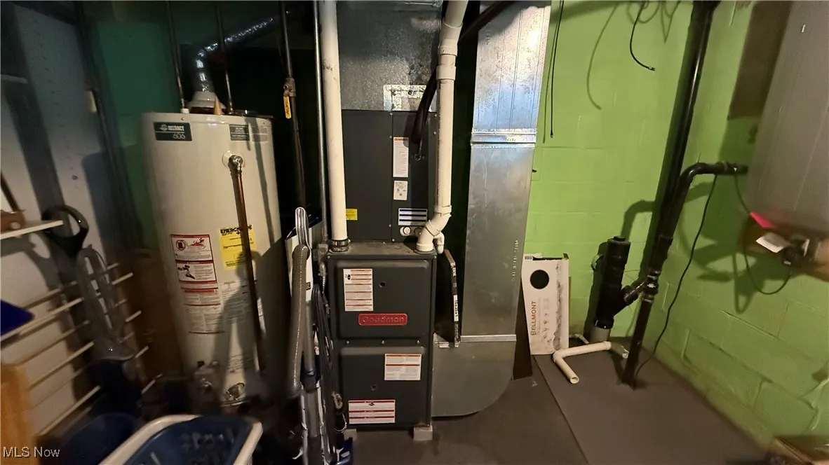 Utilities with water heater and heating unit