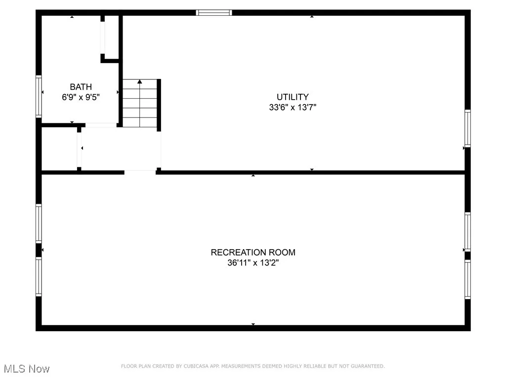 View of home basement floor plan