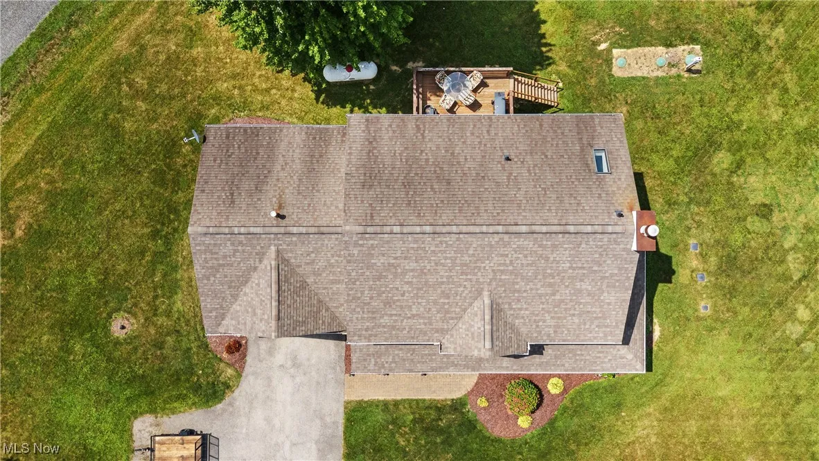 View from above of property